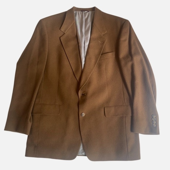 VTG Hart Schaffner & Marx 100% Camel Hair Blazer Men's 41R 2 Button Sport Coat - Picture 2 of 11